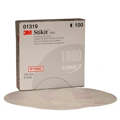 3M – 01319 Stikit Finishing Film Abrasive Disc 260L 6 Inch P1000 (7000044717)
