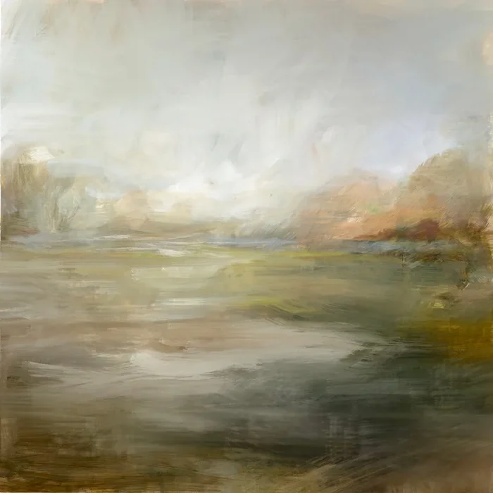 A Tranquil Misty Lake