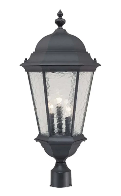 Acclaim Lighting – 5527BK – Three Light Post Mount – Telfair – Matte Black