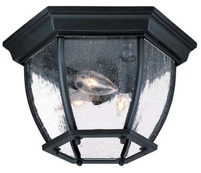 Acclaim Lighting – 5602BK/SD – Three Light Flushmount – Flushmounts – Matte Black