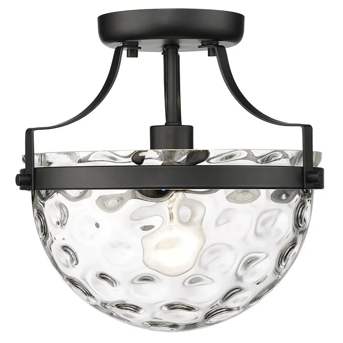 Acclaim Lighting – IN60099BK – One Light Semi-Flush Mount – Quinn – Matte Black