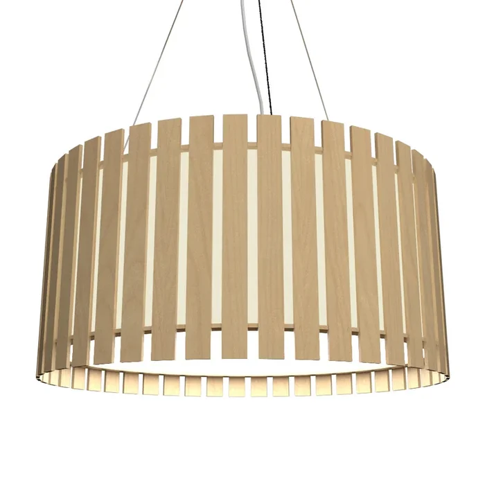 Accord Lighting – 1093.34 – Three Light Pendant – Slatted – Maple
