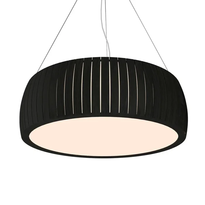 Accord Lighting – 1111.46 – Three Light Pendant – Barrel – Organic Black – 111146