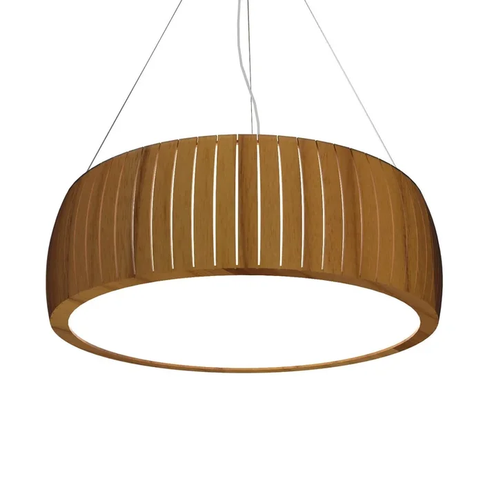 Accord Lighting – 1112LED.12 – LED Pendant – Barrel – Teak
