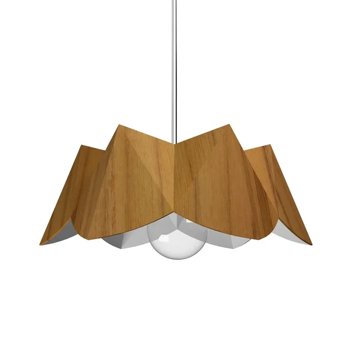 Accord Lighting – 1281.12 – One Light Pendant – Physalis – Teak