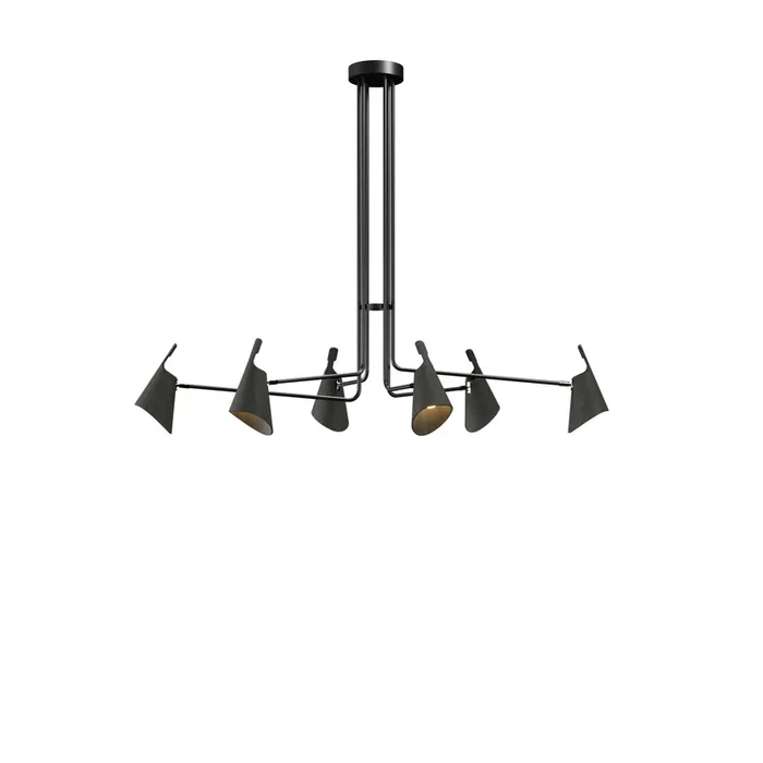 Accord Lighting – 1447.46 – Six Light Pendant – Balance – Organic Black – 144746
