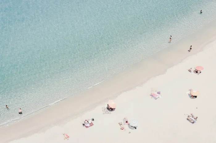Aerial beach view