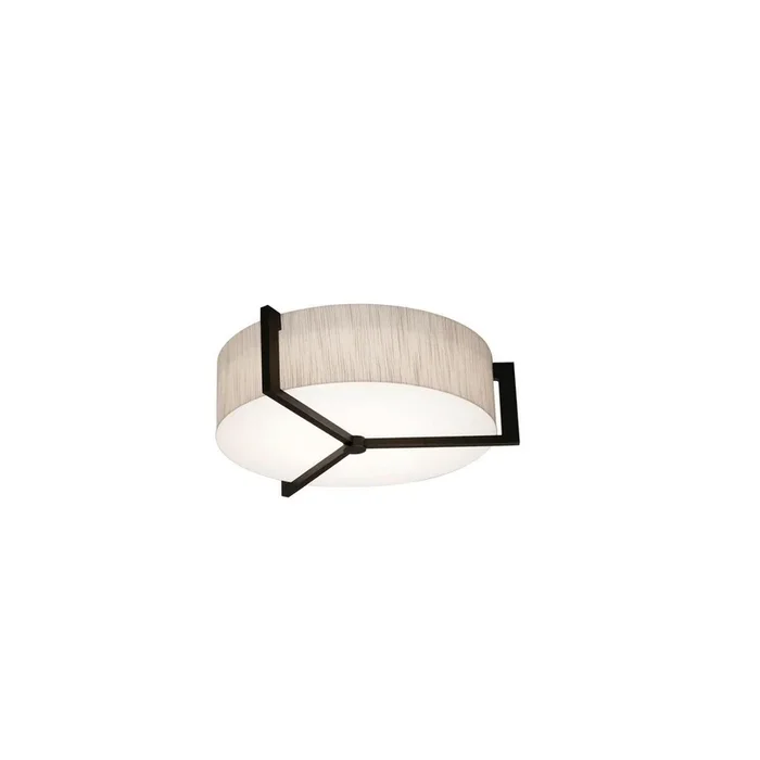 AFX Lighting – APF1214MBES-JT – Two Light Flush Mount – Apex – Jute/Espresso