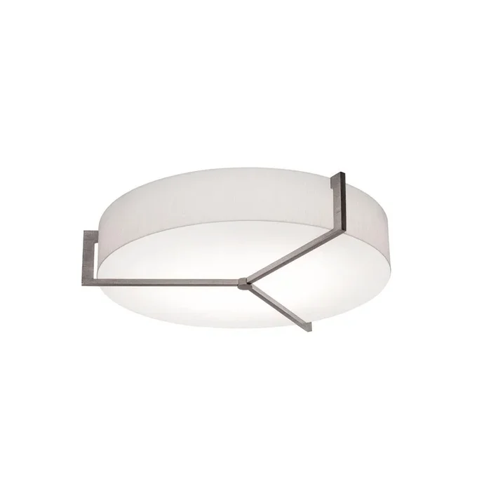 AFX Lighting – APF1932MBWG-LW – Three Light Flush Mount – Apex – Linen White/Weathered Grey