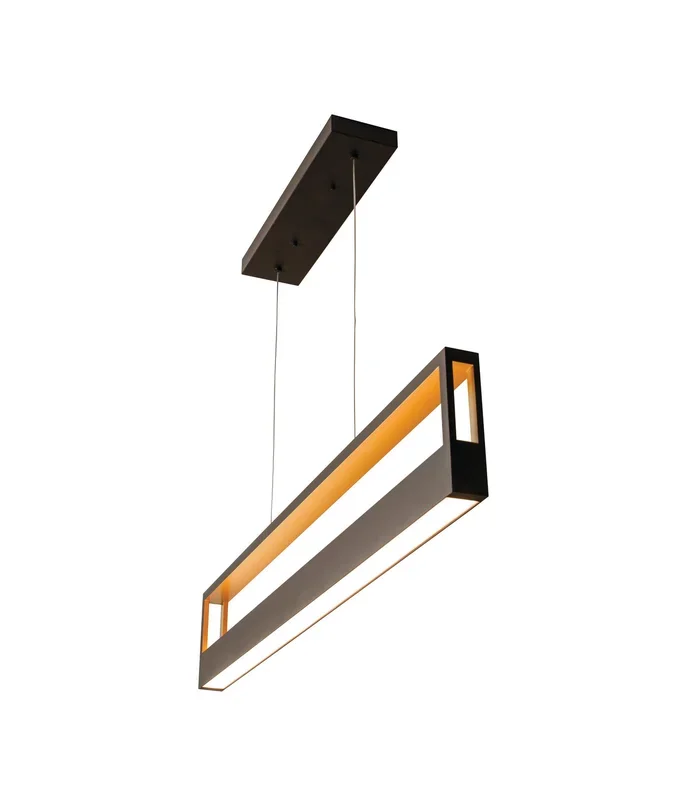 AFX Lighting – ECHP4830LAJMVBK – LED Pendant – Echo – Black and Gold