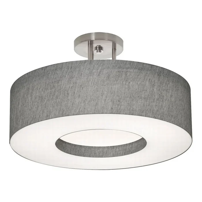 AFX Lighting – MCF1214LAJUD-GYSF – LED Semi-Flush Mount – Montclair – Satin Nickel