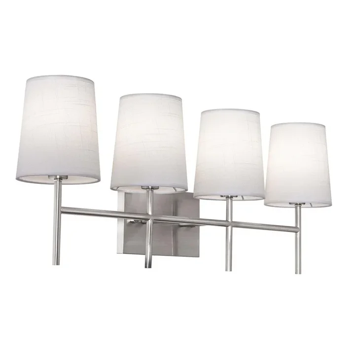 AFX Lighting – ROSV2711CBSN – Four Light Vanity – Rose – Satin Nickel