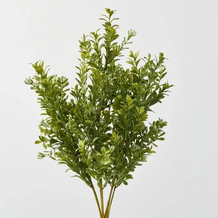 All Seasons Faux Two-Toned Green Boxwood Greenery Bush Spray – 17″