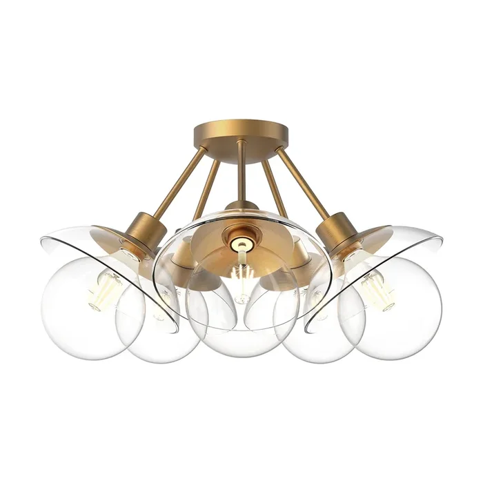 Alora – Five Light Semi-Flush Mount – Francesca