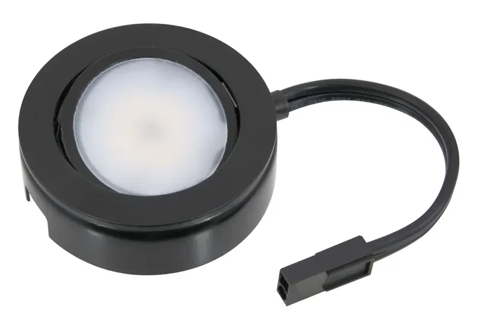 American Lighting MVP 1-Puck Kit 120VAC 4W Matte Black cETLus With 6 Foot Power Cord (MVP-1-BK)