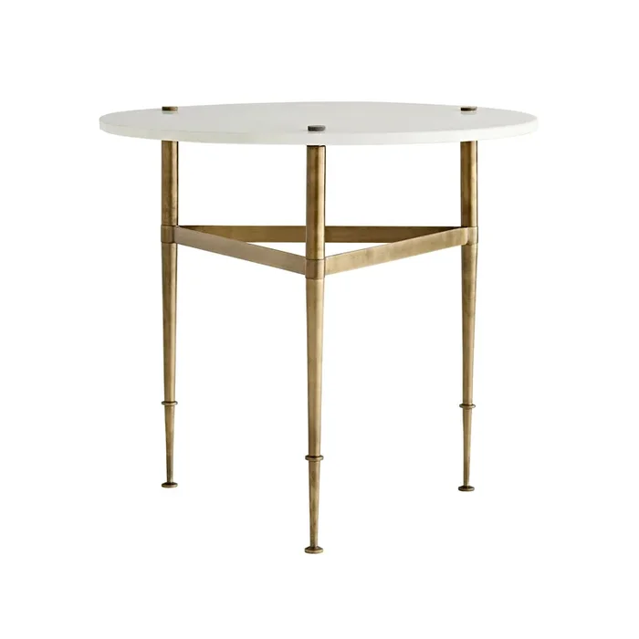 Arteriors – 4771 – End Table – Brittney – White Marble