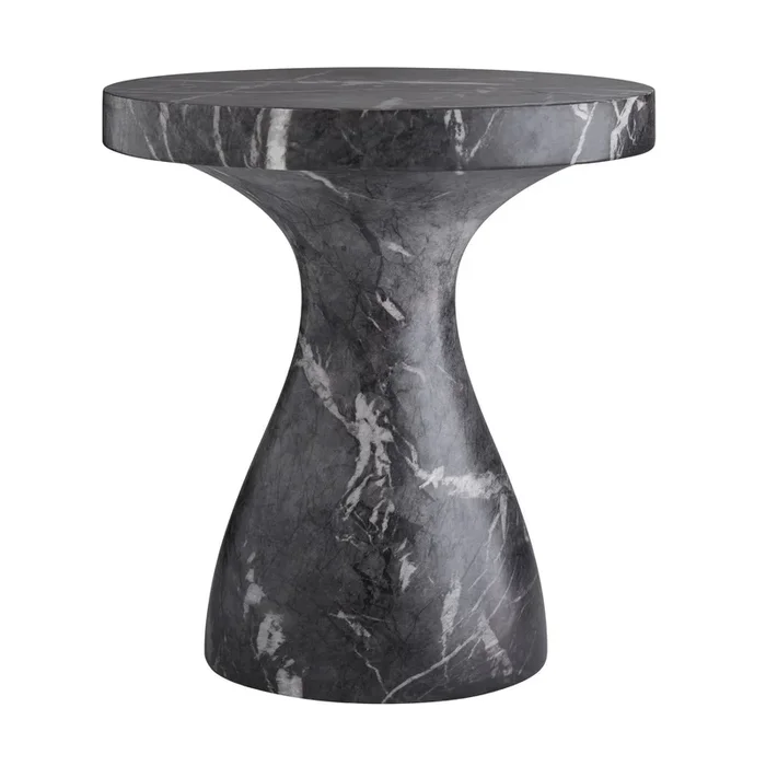 Arteriors – 5586 – Accent Table – Serafina – Black Faux Marble
