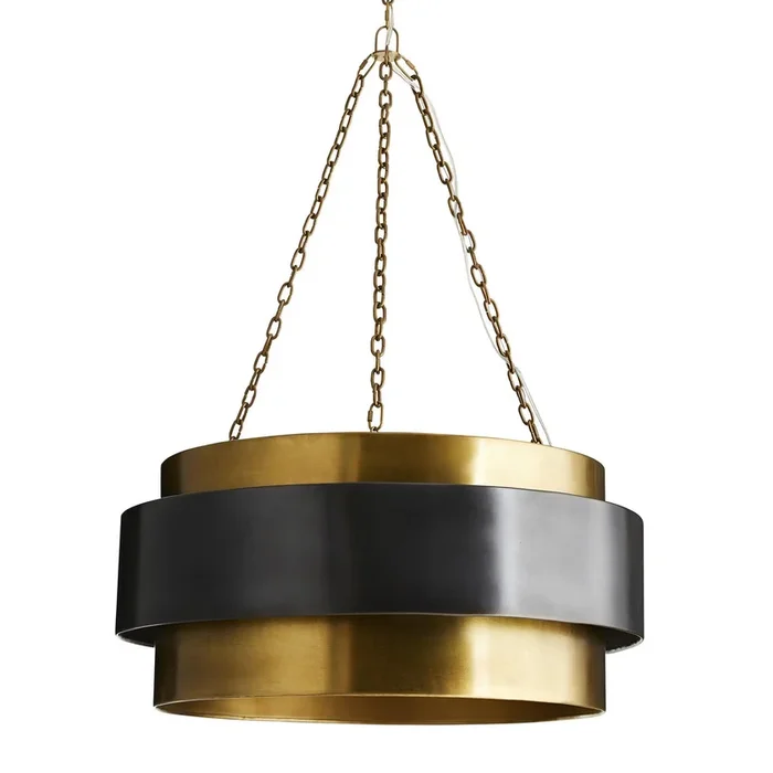 Arteriors – 84015 – Four Light Pendant – Nolan – Vintage Brass