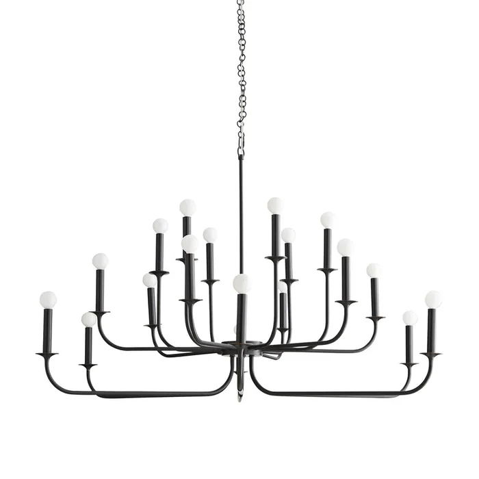 Arteriors – 89345 – 18 Light Chandelier – Breck – Bronze
