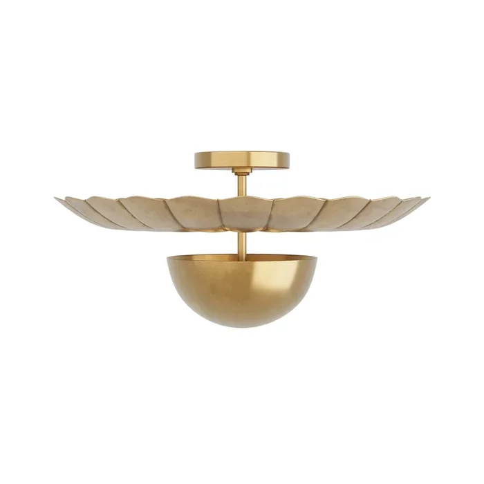 Arteriors – DFI01 – Two Light Flush Mount – Teresa – Antique Brass