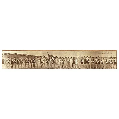 Bathing Beauties Surfside Beach Home Decor Art Print on Real Wood Each