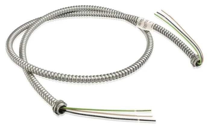 Bergen Fixture Whip 6 Foot 12/4 Solid Steel Snap-In 100 Per Box (BFW1246S)