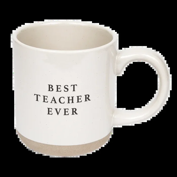 Best Teacher Ever 14oz. Stoneware Coffee Mug – Decor Steals