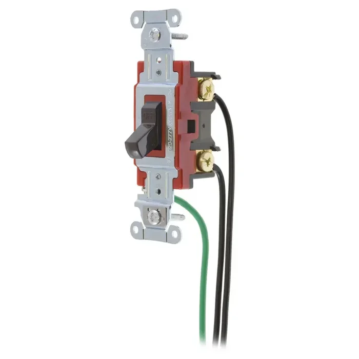Bryant Hubbell Wiring Device-Kellems Switch Cat#1221B With 8 Inch Leads (1221PWB)