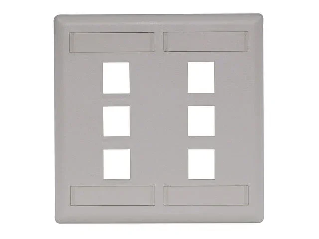 Bryant Plate Wall Flush 2-Gang 6-Port Office White (IFP26OW)