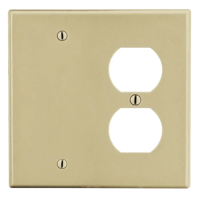 Bryant Wall Plate 2-Gang 1 Duplex/1 Blank Ivory (P138I)