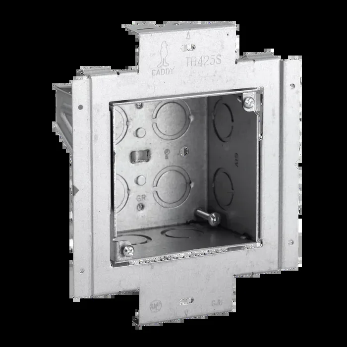 Caddy Adjustable Depth Box With Mounting Plate Flush Design For Mud Ring Use 2 1/2 Inch Box (TB425S)