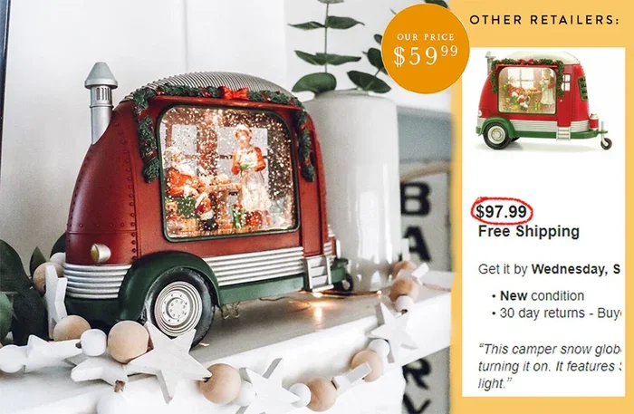 Camper Snow Globe | Light Up Camper Snow Globe – Decor Steals