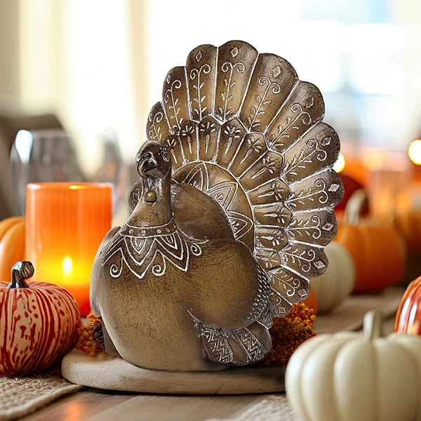 Carved Tabletop Turkey, Pick Your Style – Decor Steals