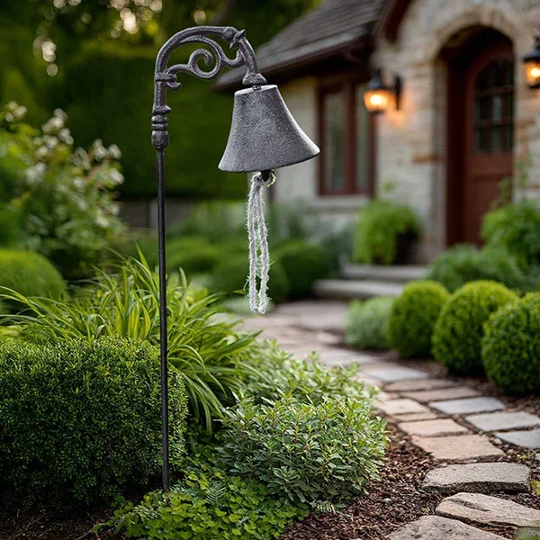 Cast Iron Dinner Bell with Garden Stake – Decor Steals