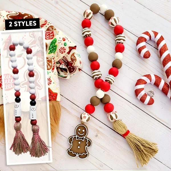 Christmas Beaded Garland with Tassels, Pick Your Style – Decor Steals