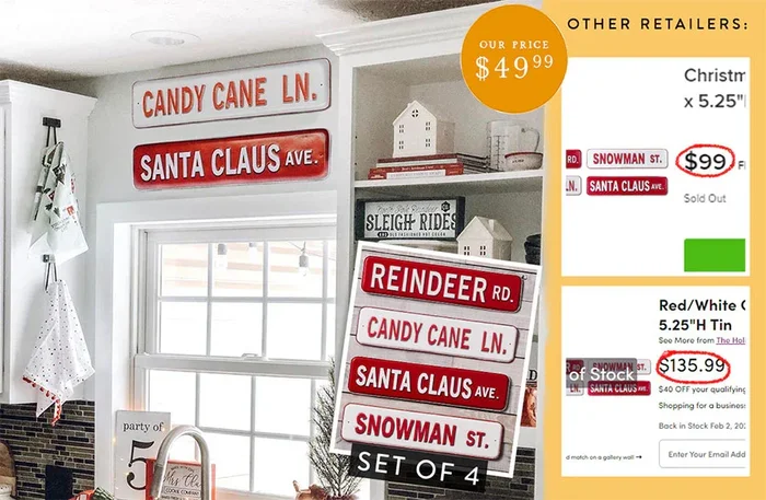 Christmas Village Street Signs – Decor Steals