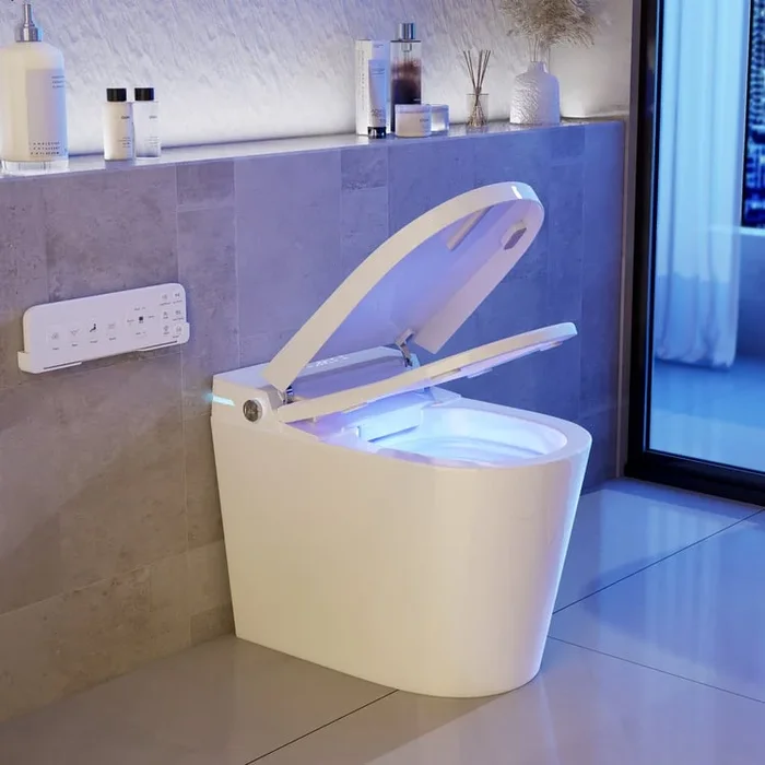 Compact Smart Bidet Toilet with Automatic Flushing and UV Sterilization