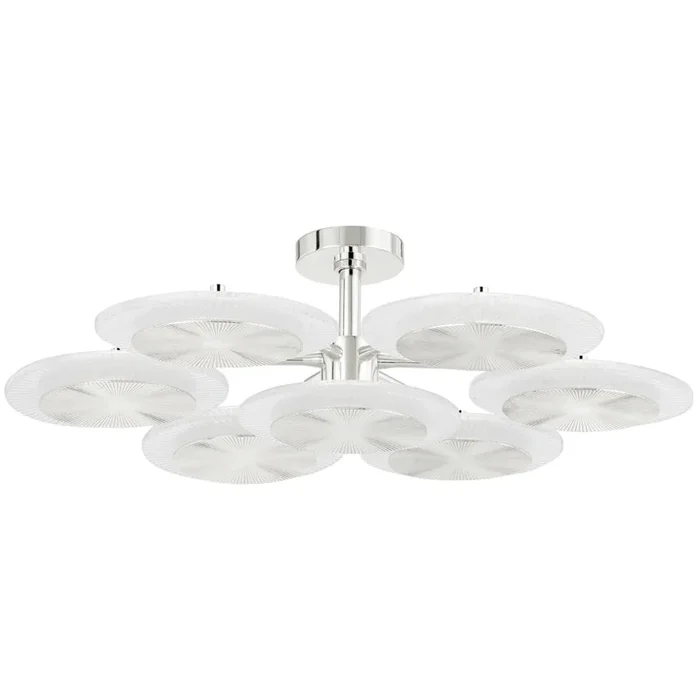 Corbett Lighting – 328-38-PN – LED Semi Flush Mount – Topaz – Polished Nickel