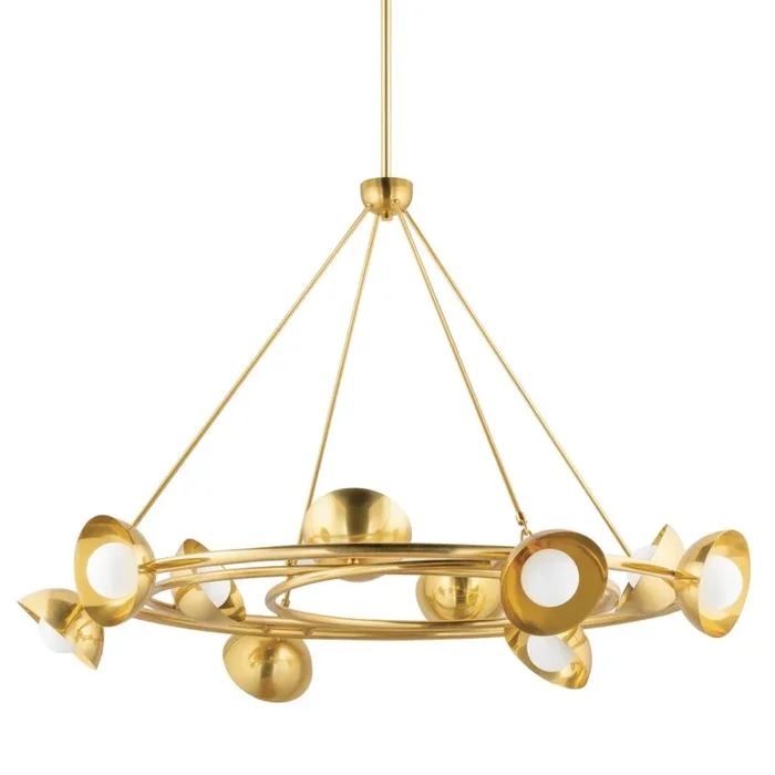 Corbett Lighting – 403-10-VB – Ten Light Chandelier – Oraibi – Vintage Brass