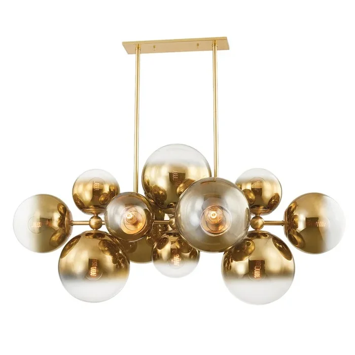 Corbett Lighting – 427-56-VPB – 12 Light Linear – Kyoto – Vintage Polished Brass