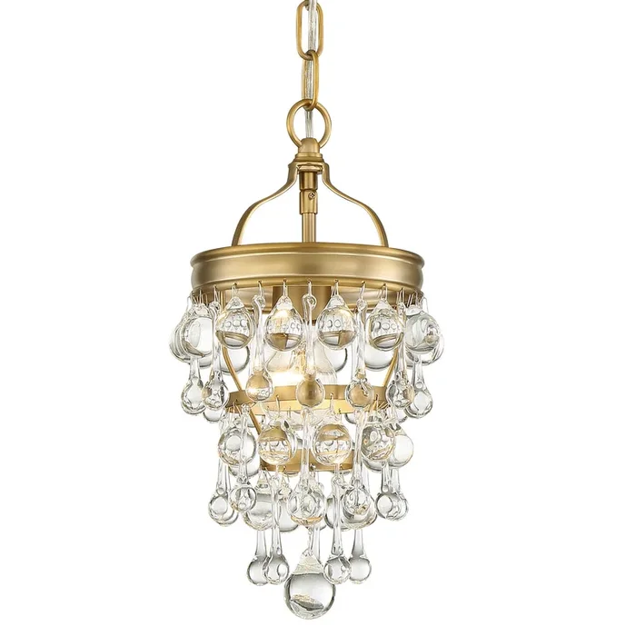 Crystorama – 131-VG – One Light Mini Chandelier – Calypso – Vibrant Gold – 131VG