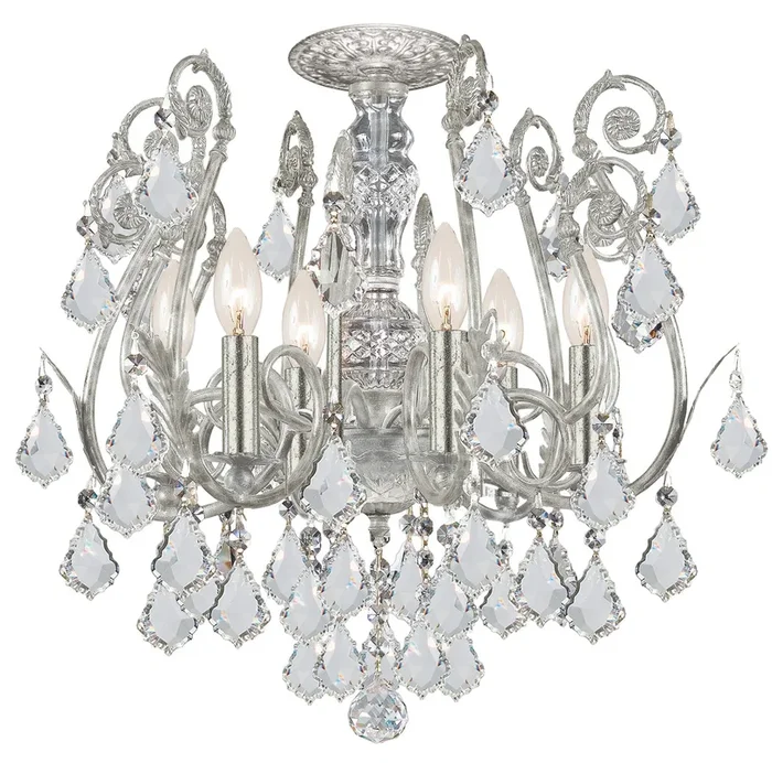 Crystorama – 5115-OS-CL-SAQ – Six Light Chandelier – Regis – Olde Silver – 5115OSCLSAQ