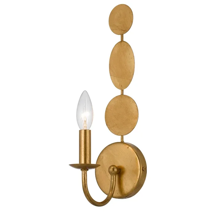 Crystorama – 541-GA – One Light Wall Sconce – Layla – Antique Gold – 541GA