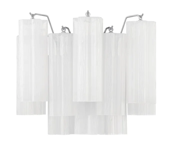 Crystorama – ADD-302-CH-WH – Two Light Wall Sconce – Addis – Polished Chrome – ADD302CHWH