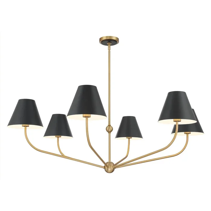 Crystorama – XAV-B9319-VG-MK – Six Light Chandelier – Xavier – Vibrant Gold – XAVB9319VGMK