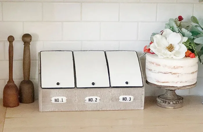 Distressed Enamel and Wood Cubby – Decor Steals
