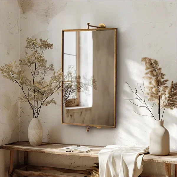 Distressed Rectangular Swiveling Mirror – Decor Steals