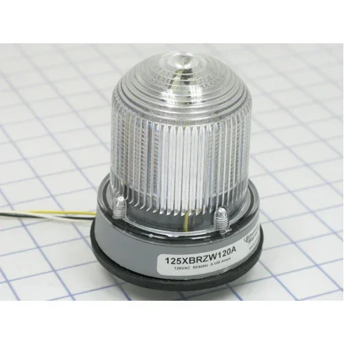 Edwards Signaling 125Xbr Class Xtra-Brite LED Dual-Mode Beacon Optional Light-Burst Mode Clear Lens Gray Base 120VAC (125XBRZW120A)