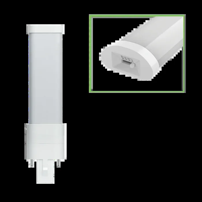 EIKO L3.5WPLS/ABP/8FCCT/U/G23/H 3.5W 350Lm LED PLS Type A+B Plastic 80 CRI CCT Selectable 2700K/3000K/3500K/4000K 120-277V Horizontal G23 Base (15474)