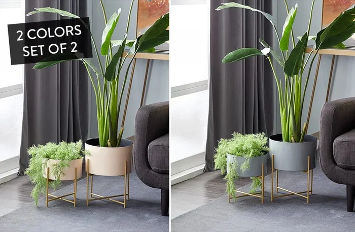 Enamel Planters | Enamel Standing Planters – Decor Steals